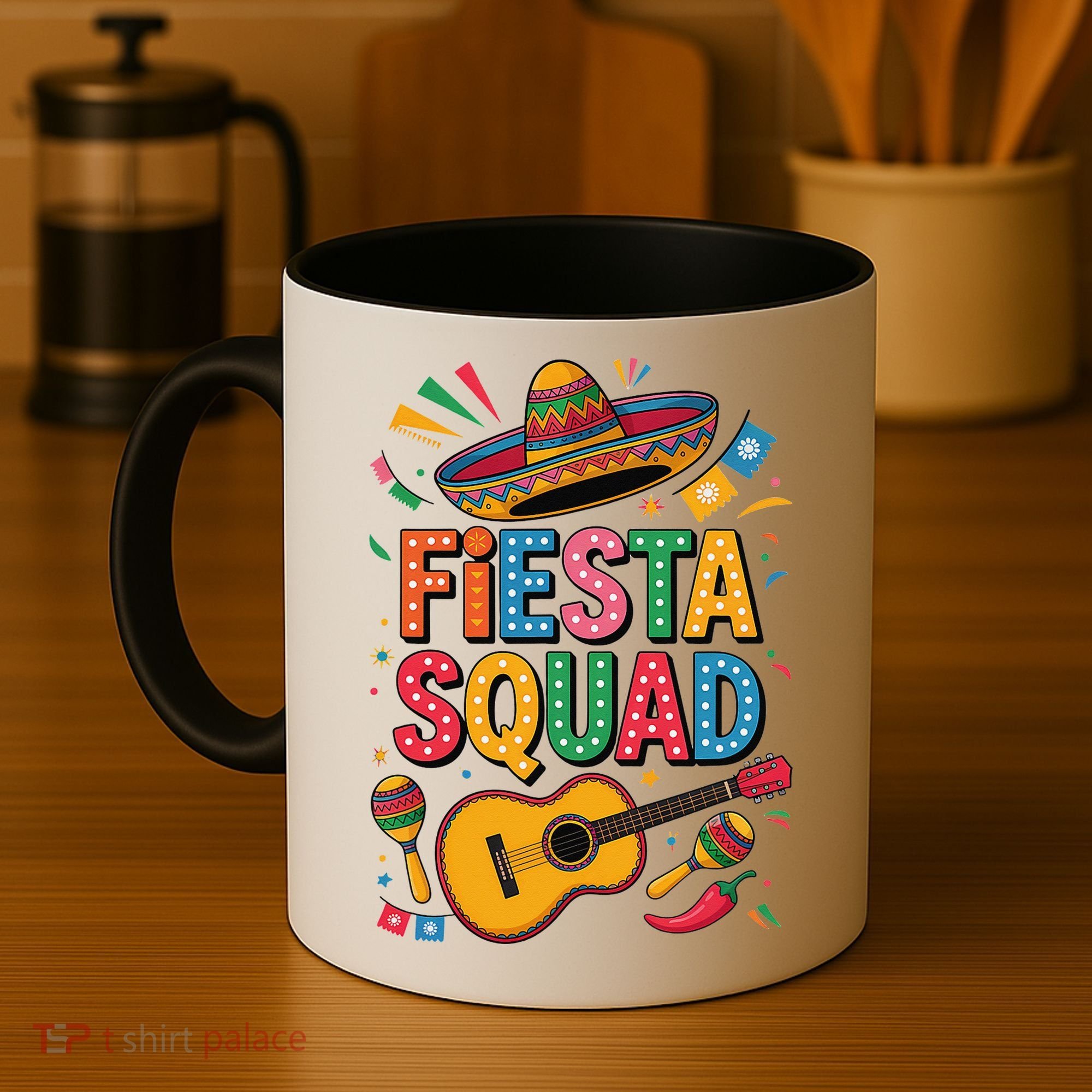 Cinco De Mayo Fiesta Squad Sombrero Guitar Fun Coffee Mug