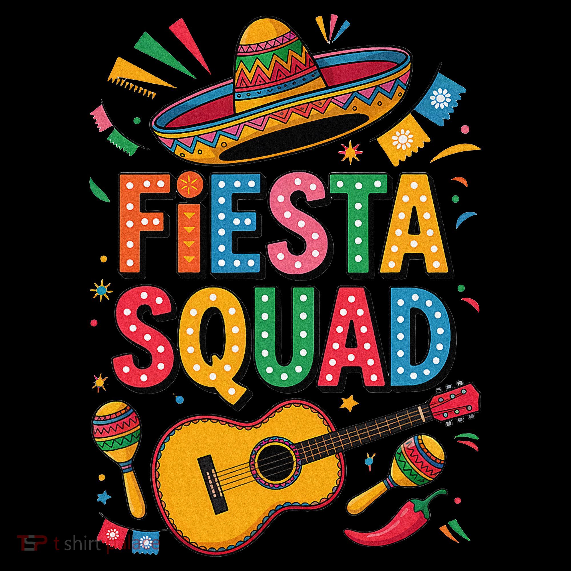 Cinco De Mayo Fiesta Squad Sombrero Guitar Fun Women's Hoodie