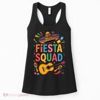 Cinco De Mayo Fiesta Squad Sombrero Guitar Fun Women's Tank Top thumb 0
