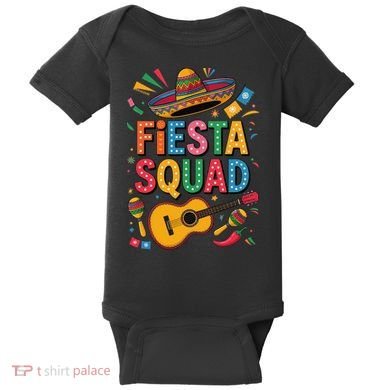 Cinco De Mayo Fiesta Squad Sombrero Guitar Fun Baby Bodysuit