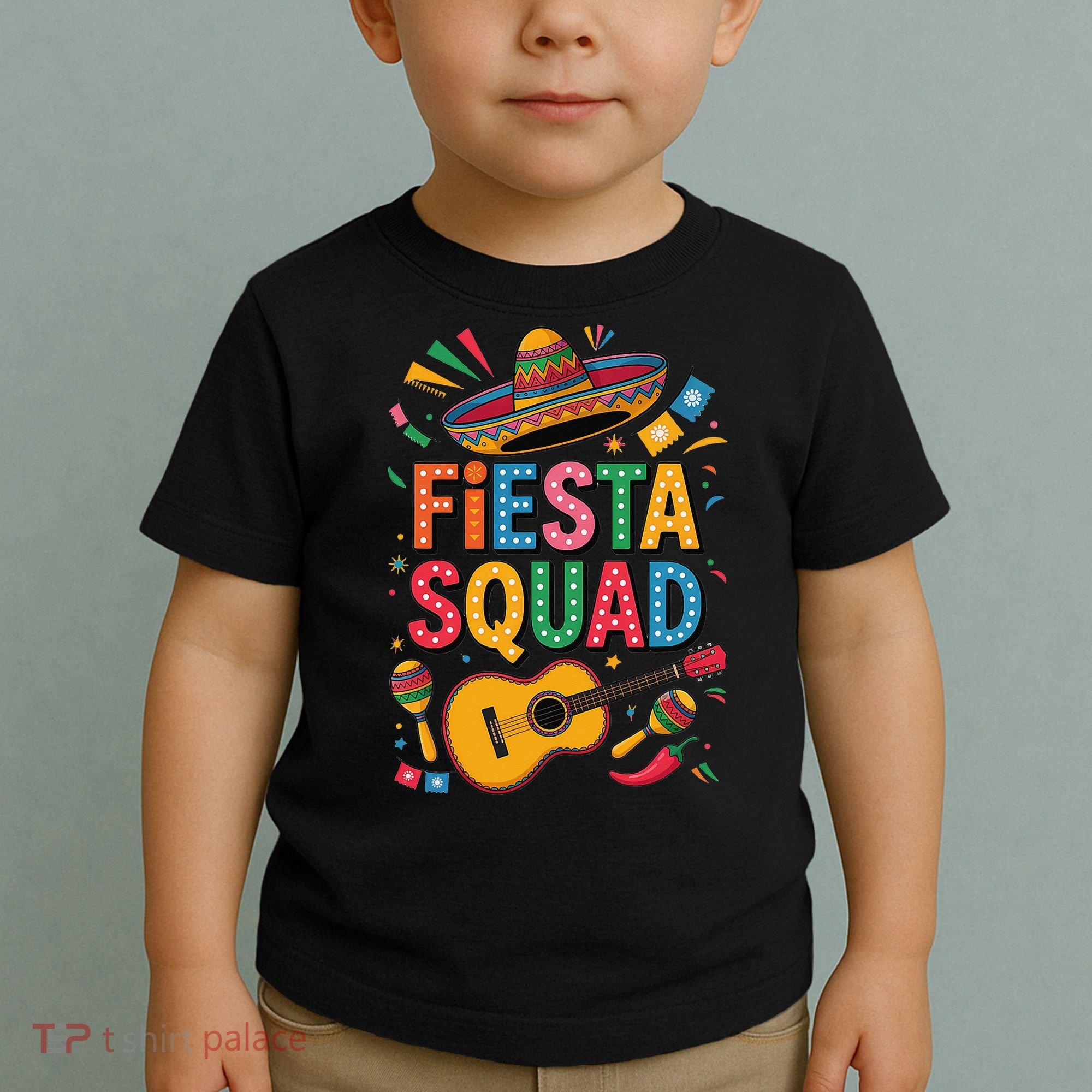 Cinco De Mayo Fiesta Squad Sombrero Guitar Fun Toddler T-Shirt