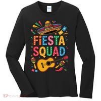 Cinco De Mayo Fiesta Squad Sombrero Guitar Fun Women's Long Sleeve Shirt thumb 0