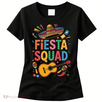 Cinco De Mayo Fiesta Squad Sombrero Guitar Fun Women's T-Shirt