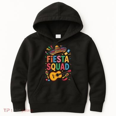 Cinco De Mayo Fiesta Squad Sombrero Guitar Fun Kids Hoodie