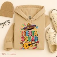 Cinco De Mayo Fiesta Squad Sombrero Guitar Fun Hoodie thumb 4