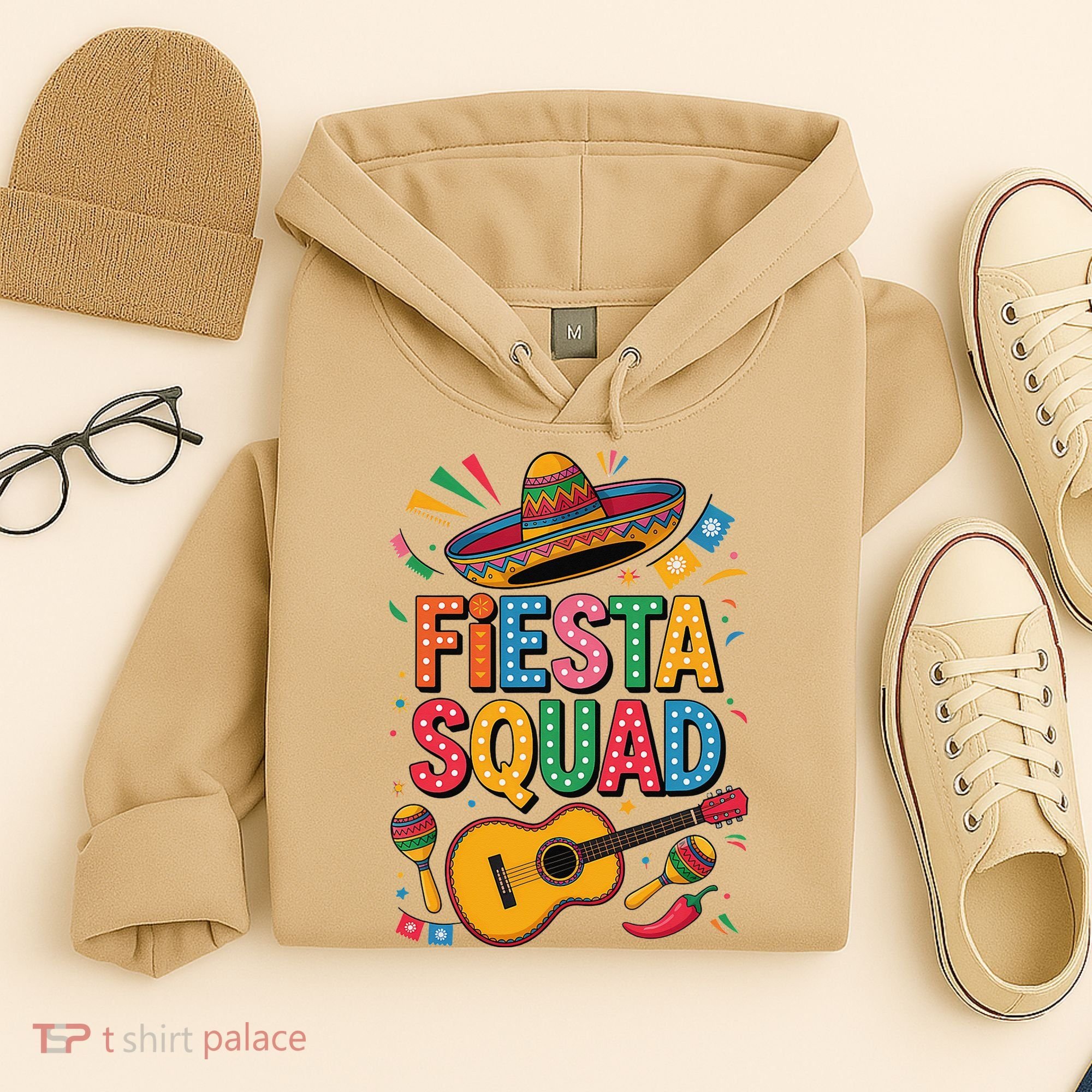 Cinco De Mayo Fiesta Squad Sombrero Guitar Fun Hoodie