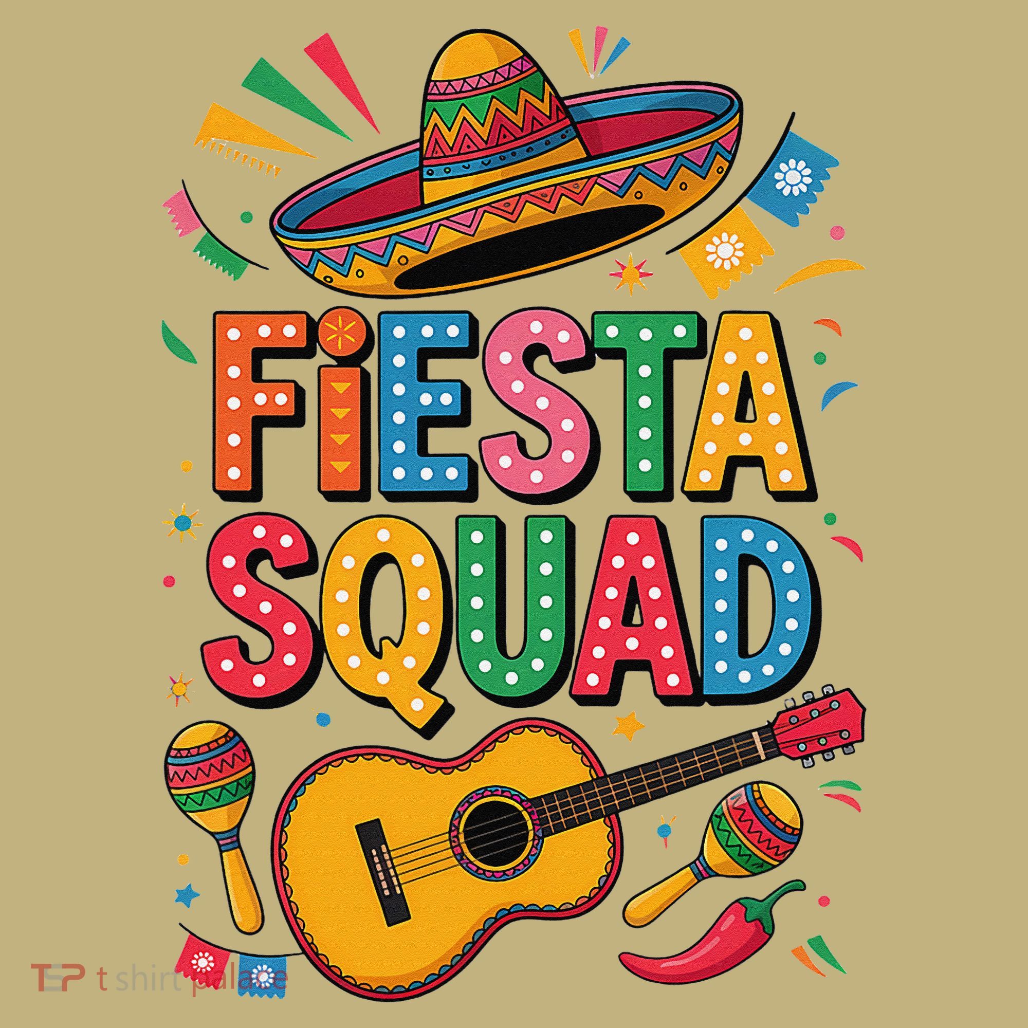 Cinco De Mayo Fiesta Squad Sombrero Guitar Fun Hoodie