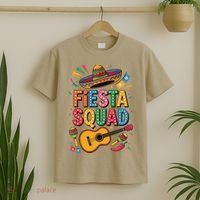 Cinco De Mayo Fiesta Squad Sombrero Guitar Fun T-Shirt thumb 2