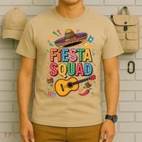 Cinco De Mayo Fiesta Squad Sombrero Guitar Fun T-Shirt thumb 6