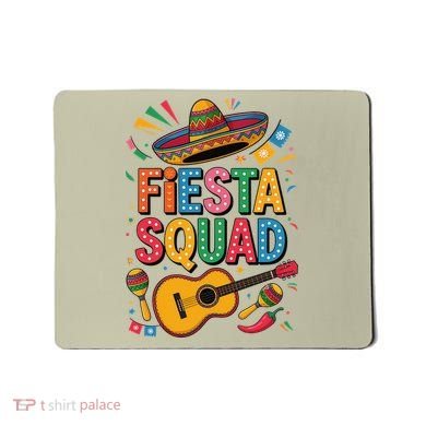 Cinco De Mayo Fiesta Squad Sombrero Guitar Fun Mousepad