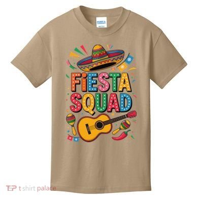 Cinco De Mayo Fiesta Squad Sombrero Guitar Fun Kids T-Shirt