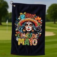 Cinco De Mayo Girl Mexican Fiesta 5 De Mayo Golf Towel thumb 1