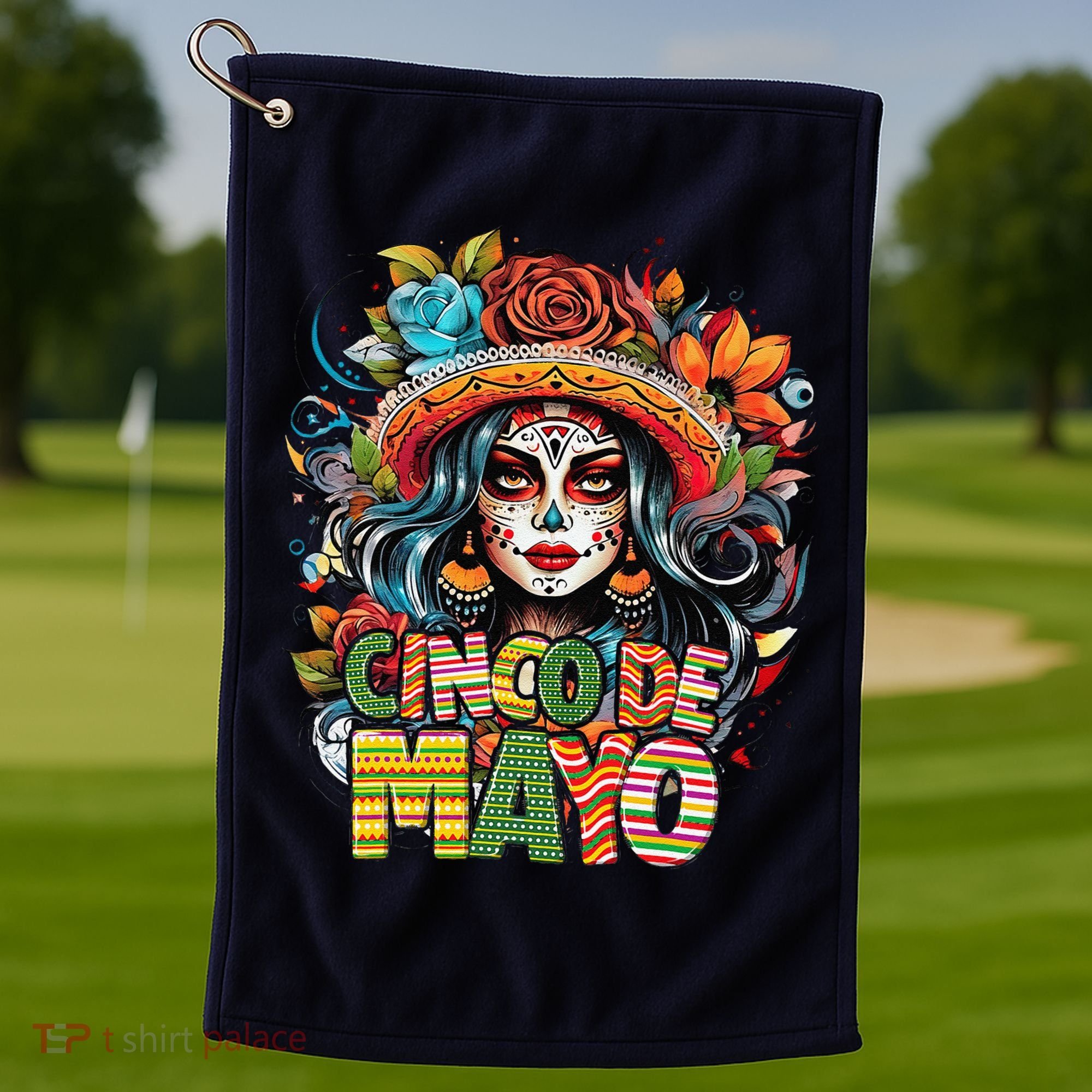 Cinco De Mayo Girl Mexican Fiesta 5 De Mayo Golf Towel