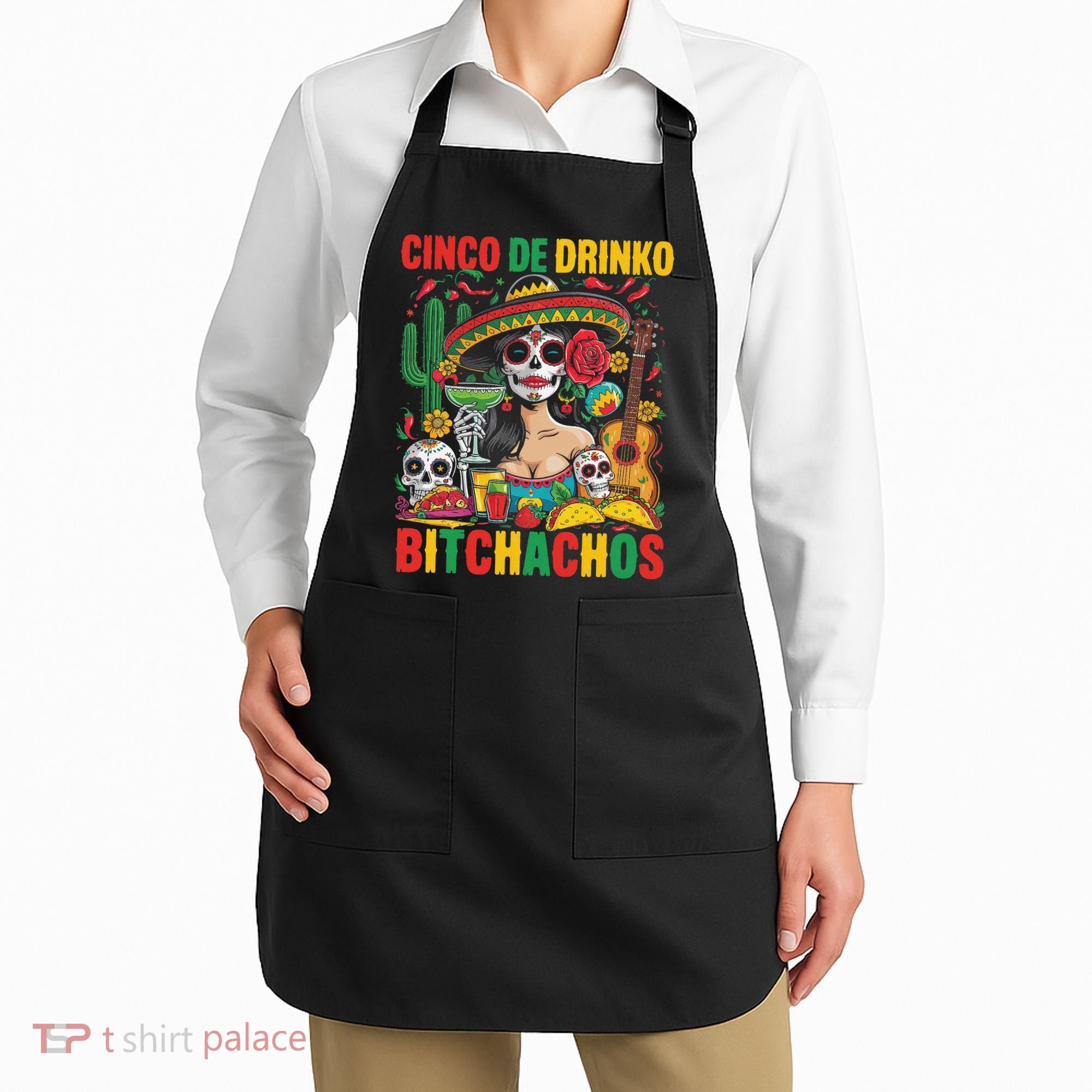Cinco De Mayo Funny Mexican Party Cinco De Drinko Apron