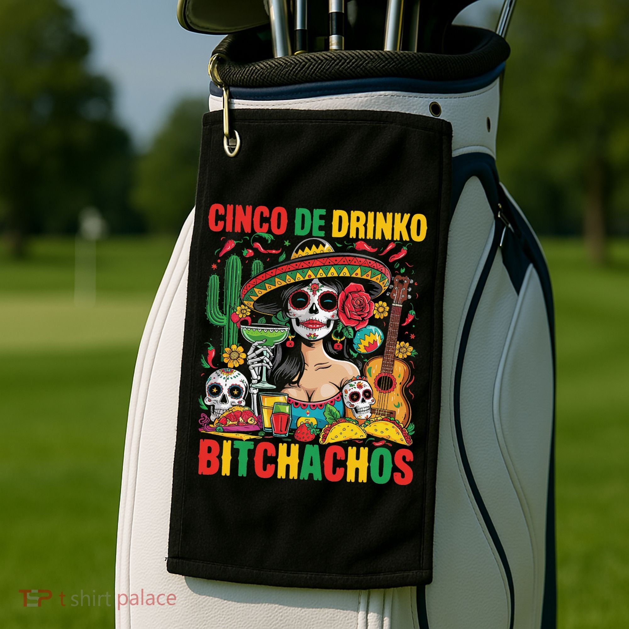 Cinco De Mayo Funny Mexican Party Cinco De Drinko Golf Towel
