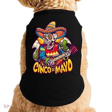 Cinco De Mayo Skull Fiesta Doggie Tank