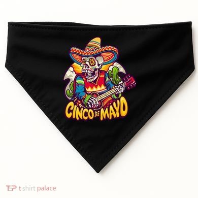 Cinco De Mayo Skull Fiesta USA-Made Doggie Bandana