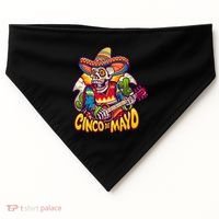 Cinco De Mayo Skull Fiesta USA-Made Doggie Bandana thumb 0