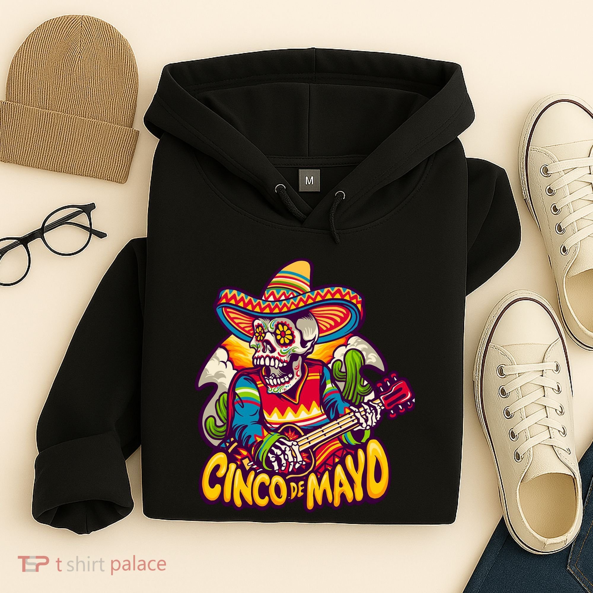Cinco De Mayo Skull Fiesta Hoodie