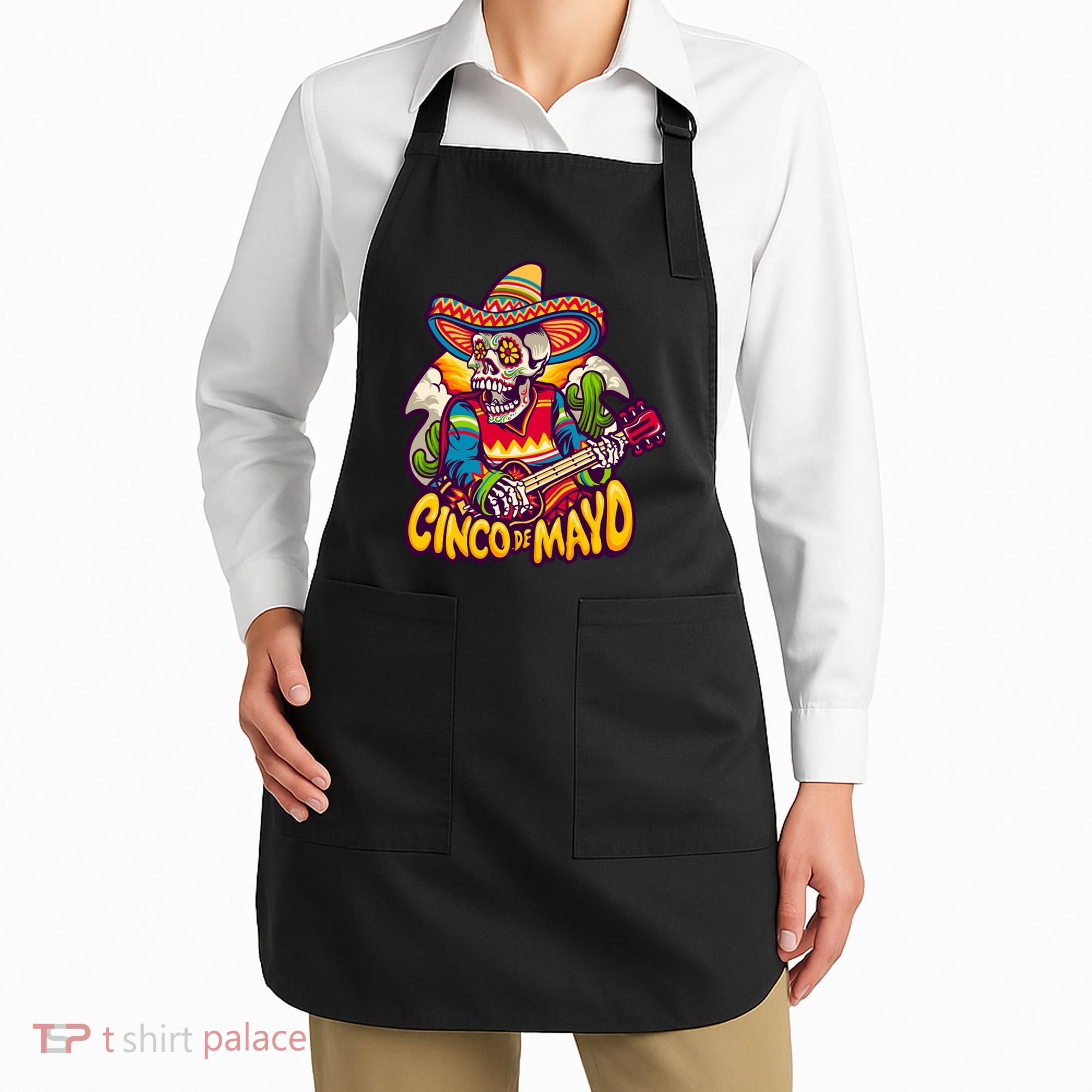 Cinco De Mayo Skull Fiesta Apron