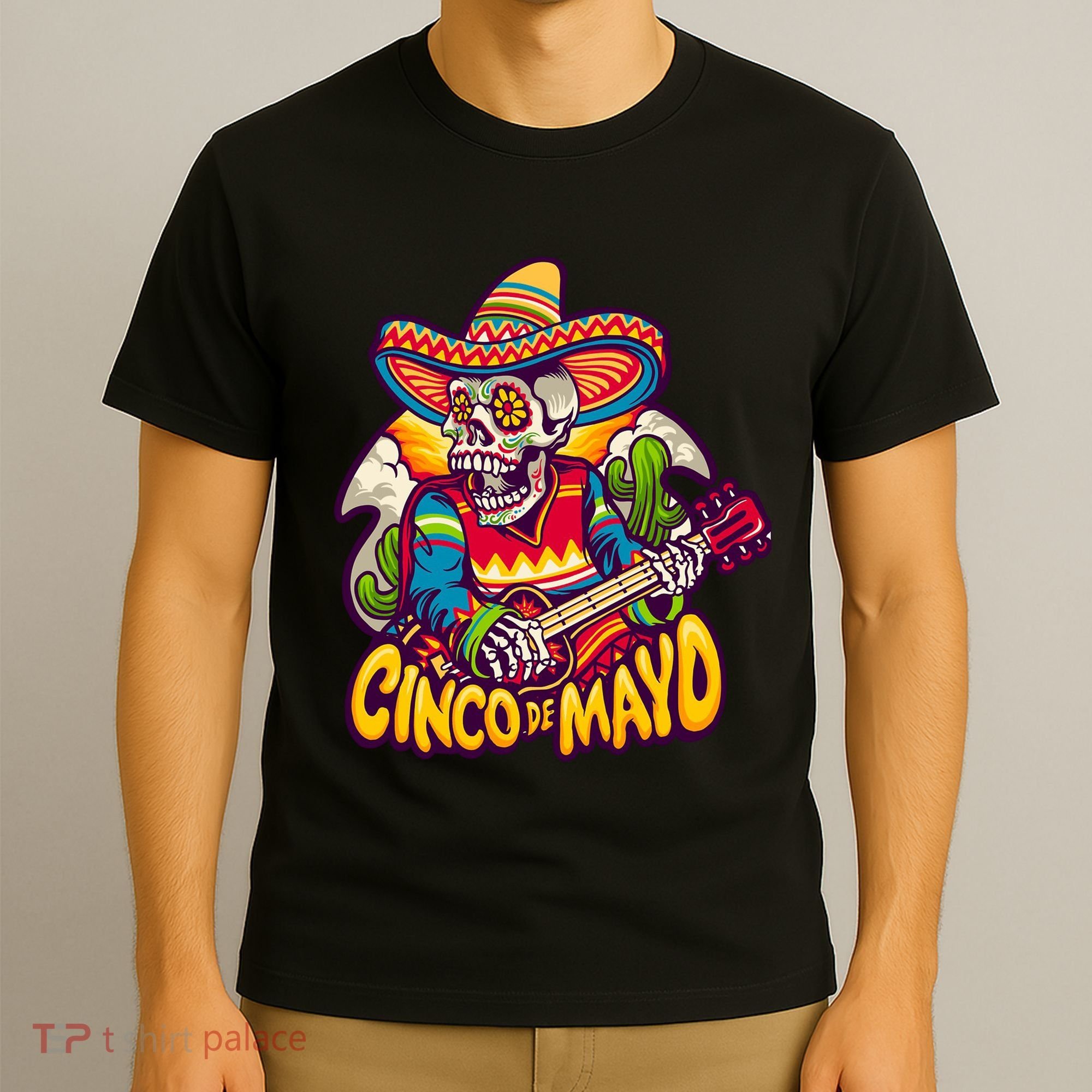 Cinco De Mayo Skull Fiesta T-Shirt