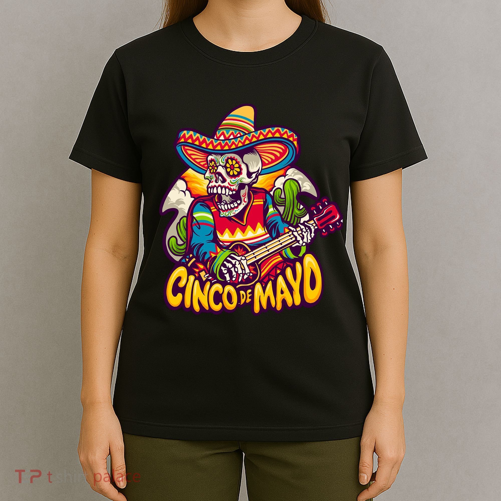 Cinco De Mayo Skull Fiesta T-Shirt