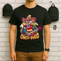 Cinco De Mayo Skull Fiesta T-Shirt thumb 6