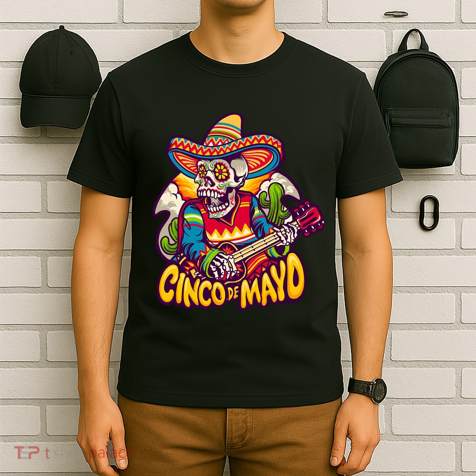 Cinco De Mayo Skull Fiesta T-Shirt