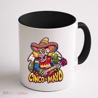 Cinco De Mayo Skull Fiesta Coffee Mug thumb 1