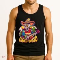 Cinco De Mayo Skull Fiesta Tank Top thumb 3