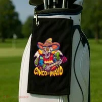 Cinco De Mayo Skull Fiesta Golf Towel thumb 2