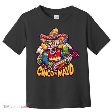 Cinco De Mayo Skull Fiesta Toddler T-Shirt