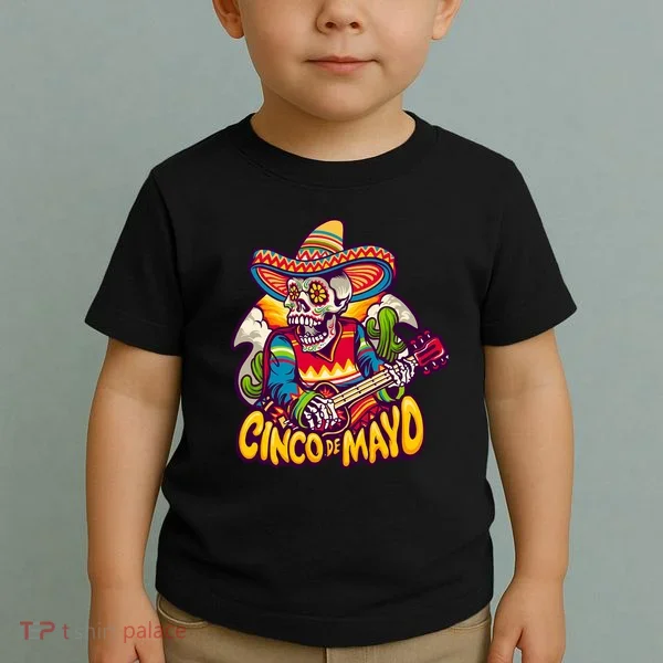 Cinco De Mayo Skull Fiesta Toddler T-Shirt