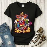 Cinco De Mayo Skull Fiesta Women's T-Shirt thumb 3