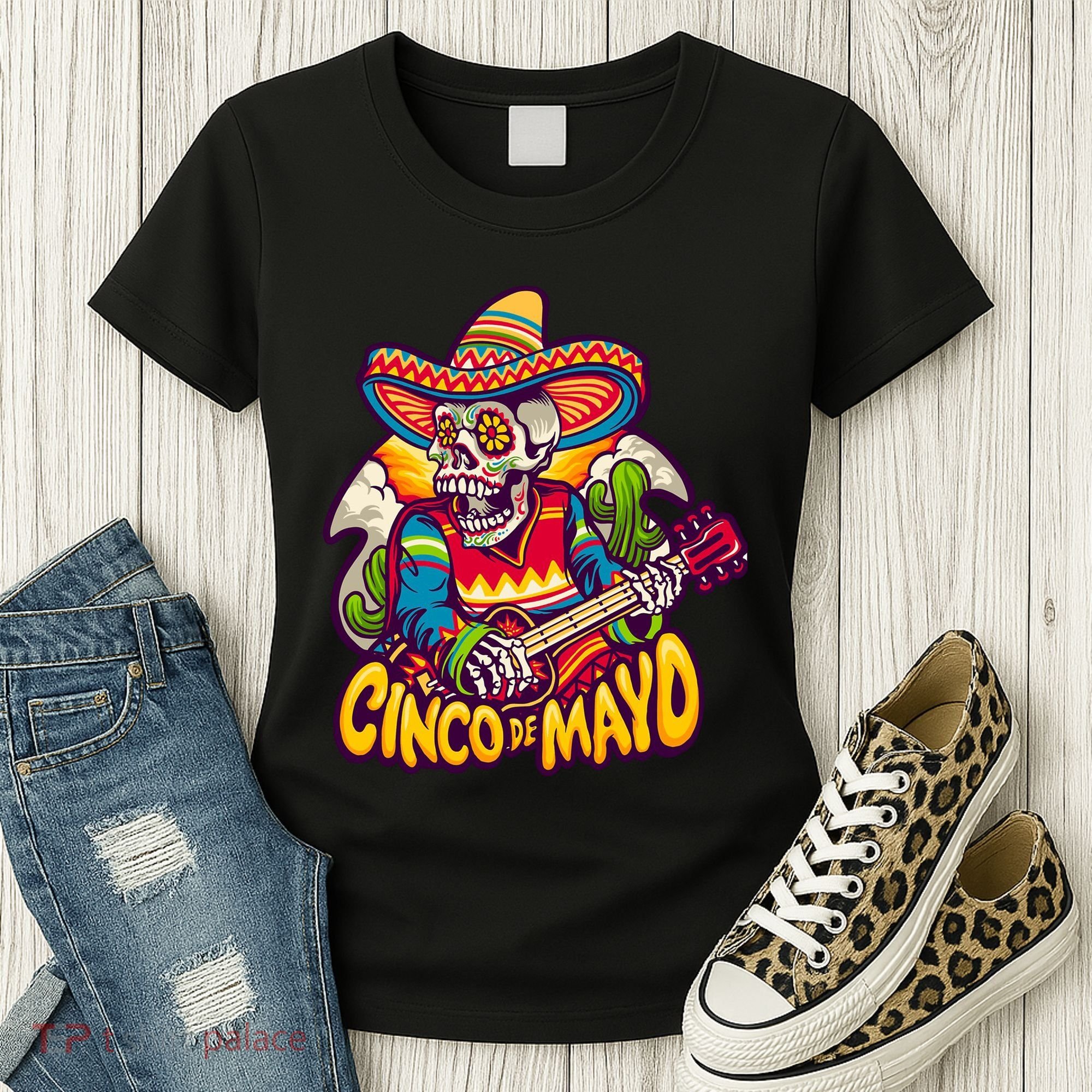 Cinco De Mayo Skull Fiesta Women's T-Shirt