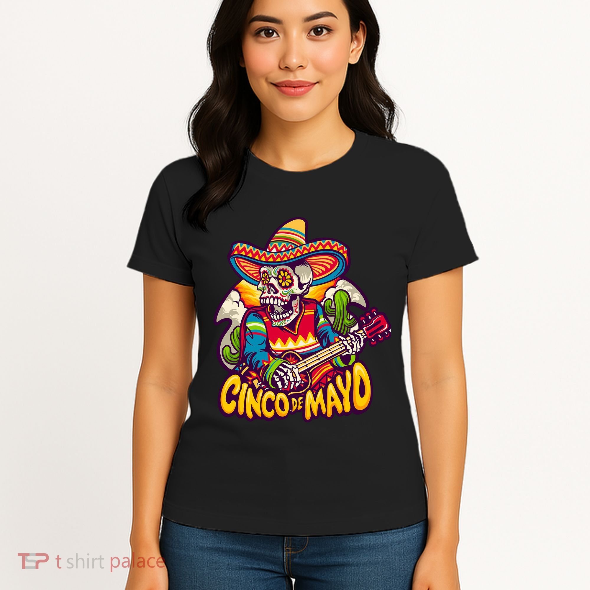 Cinco De Mayo Skull Fiesta Women's T-Shirt