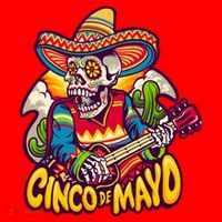 Cinco De Mayo Skull Fiesta Santa Hat thumb 1