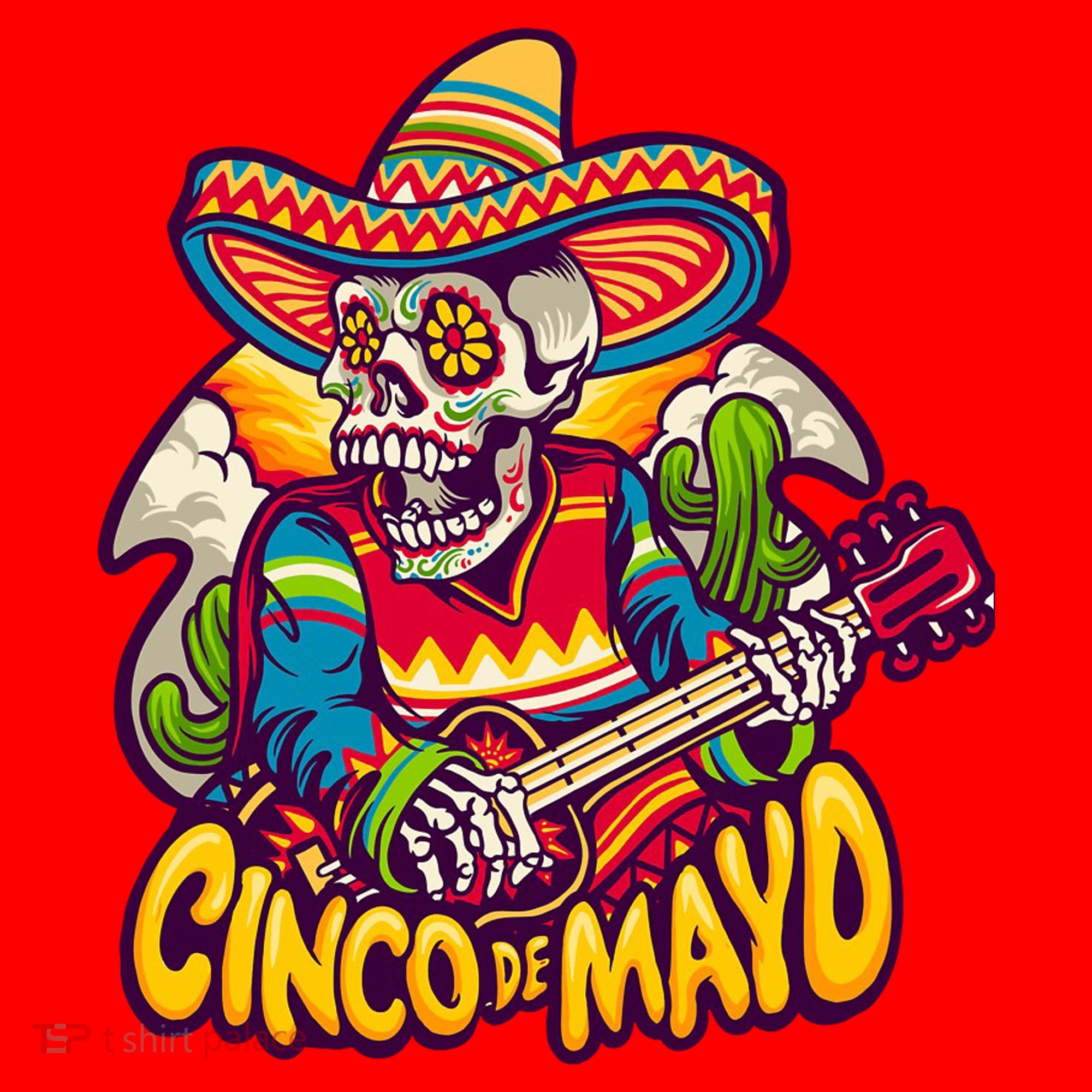 Cinco De Mayo Skull Fiesta Santa Hat