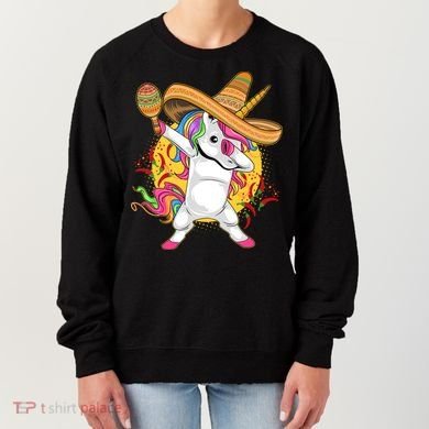 Cinco De Mayo Dabbing Unicorn Women's Sweatshirt