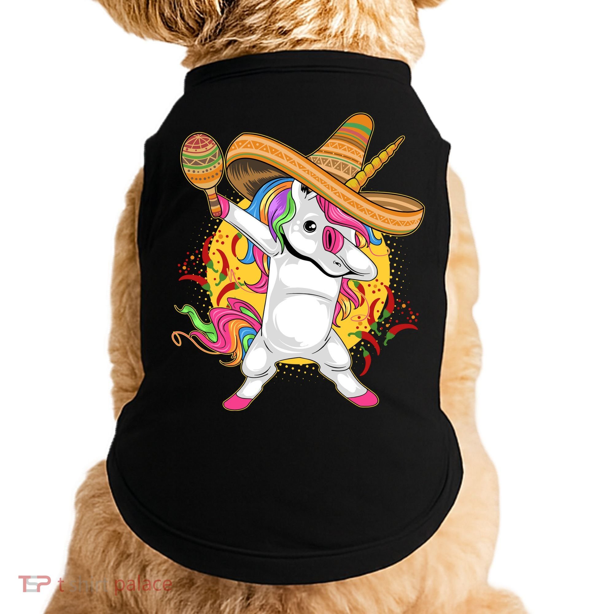 Cinco De Mayo Dabbing Unicorn Doggie Tank