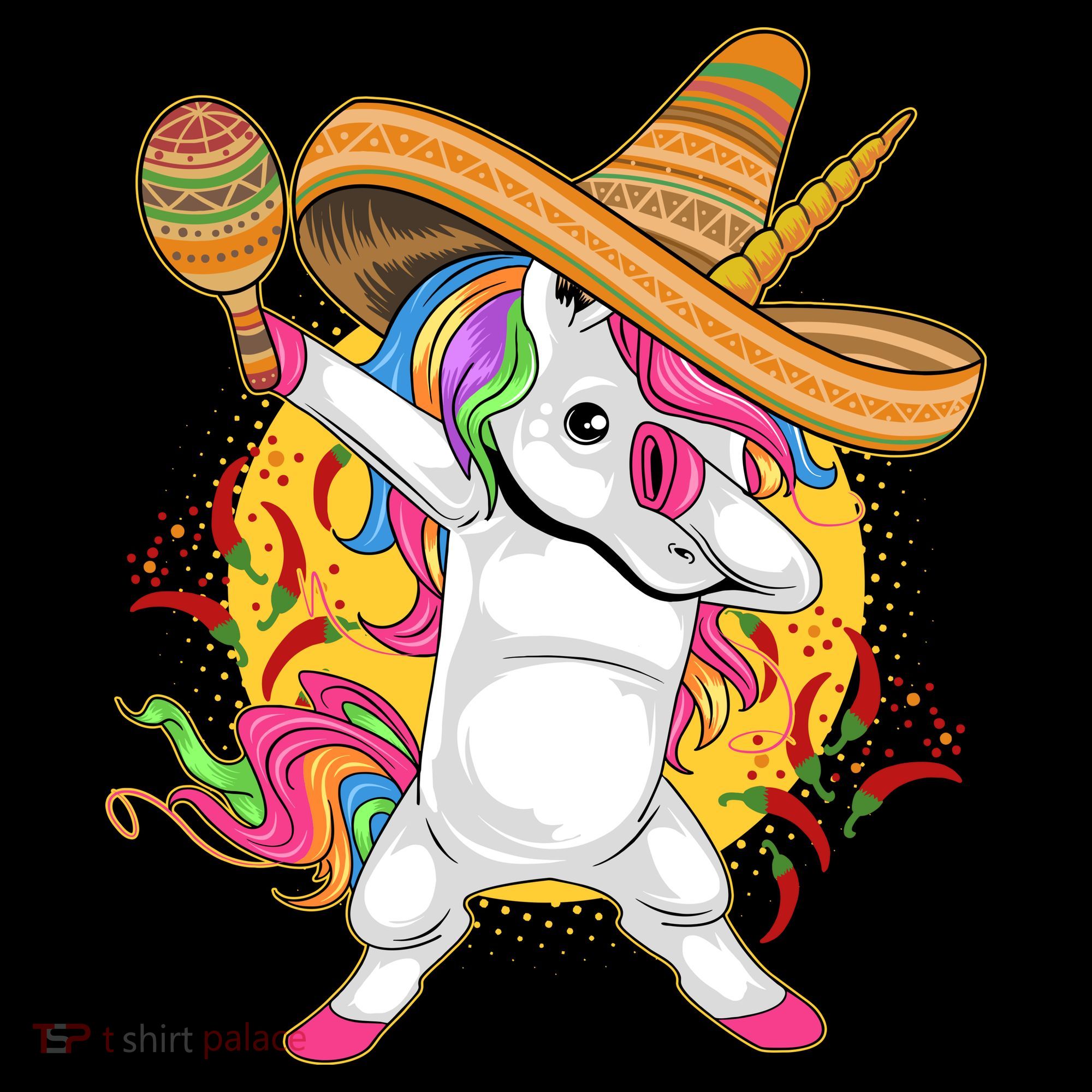 Cinco De Mayo Dabbing Unicorn Doggie Tank