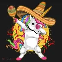 Cinco De Mayo Dabbing Unicorn Doggie Tank thumb 4