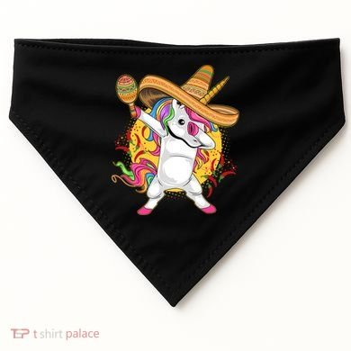 Cinco De Mayo Dabbing Unicorn USA-Made Doggie Bandana