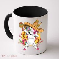 Cinco De Mayo Dabbing Unicorn Coffee Mug thumb 0