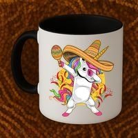 Cinco De Mayo Dabbing Unicorn Coffee Mug thumb 2