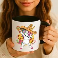 Cinco De Mayo Dabbing Unicorn Coffee Mug thumb 3