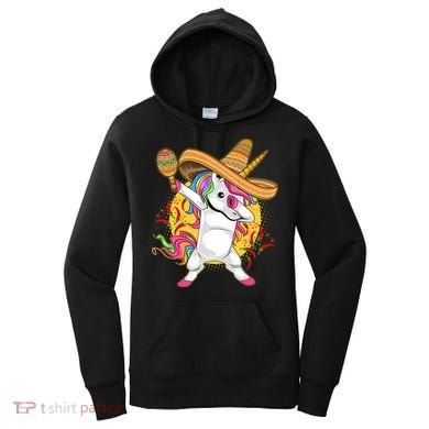 Cinco De Mayo Dabbing Unicorn Women's Hoodie