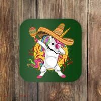 Cinco De Mayo Dabbing Unicorn Coaster thumb 0