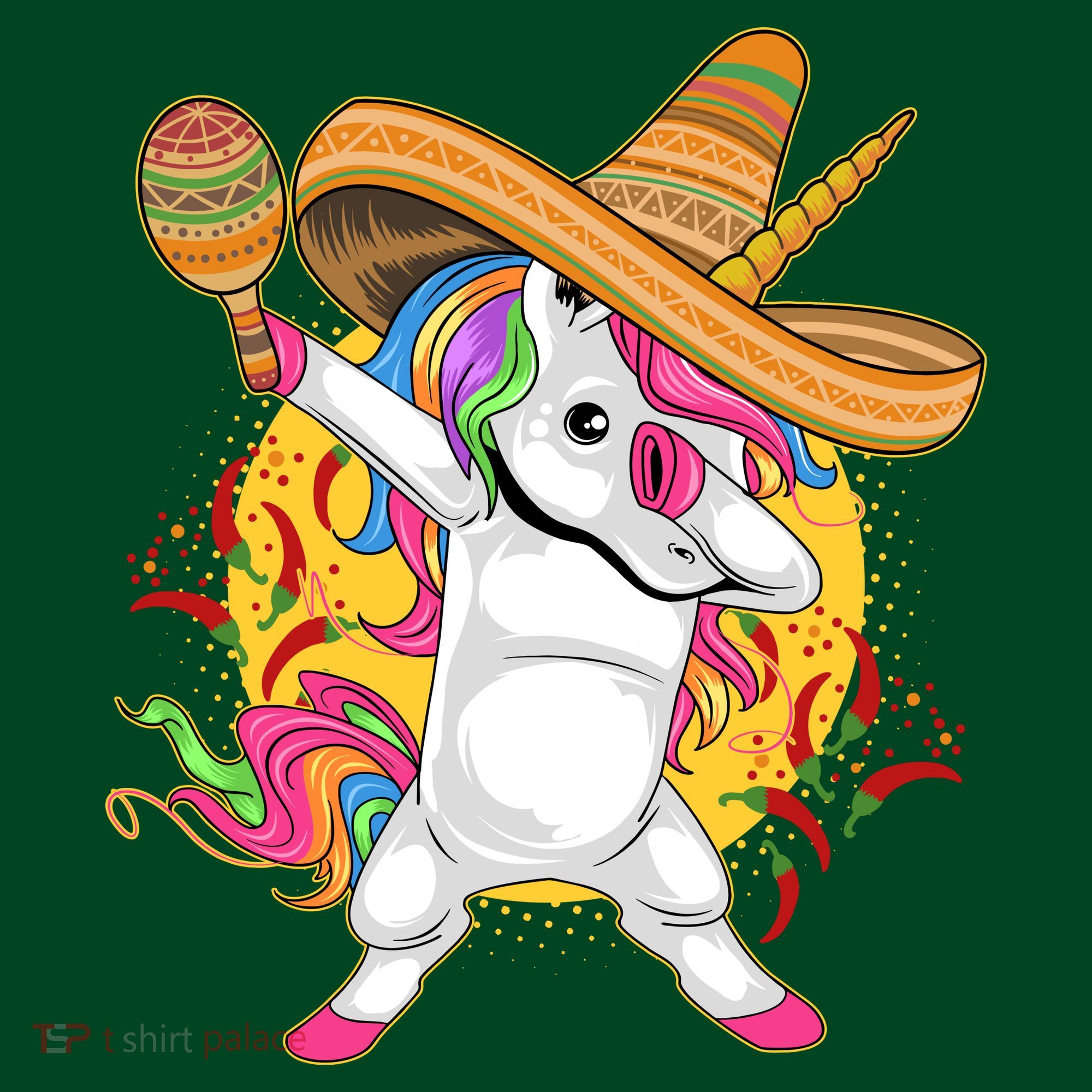 Cinco De Mayo Dabbing Unicorn Coaster