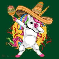 Cinco De Mayo Dabbing Unicorn Mousepad thumb 1